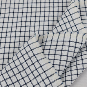 Keady White & Navy Check Irish 100% Linen Keady White & Navy Check Irish 100% Linen