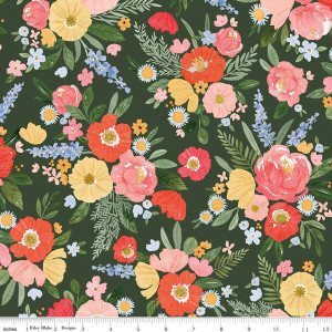 Riley Blake Floral Charms Main Forest Quilting Cotton Riley Blake Floral Charms Main Forest Quilting Cotton