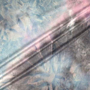 Charcoal & Ice Blue Tie Dye Double Brushed Poly Charcoal & Ice Blue Tie Dye Double Brushed Poly