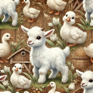 Goats & Ducklings Cotton Lycra Knit Goats & Ducklings Cotton Lycra Knit