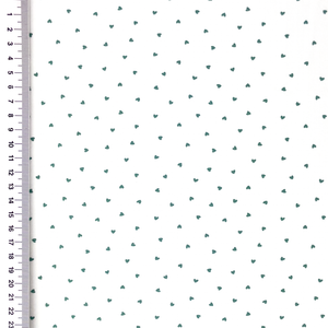 Green Mini Hearts Cotton Lycra Knit