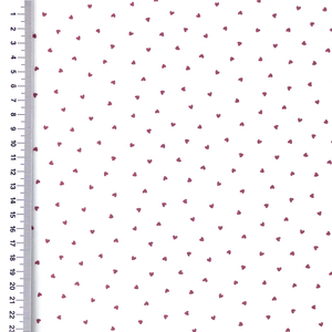 Pink Mini Hearts Cotton Lycra Knit Pink Mini Hearts Cotton Lycra Knit