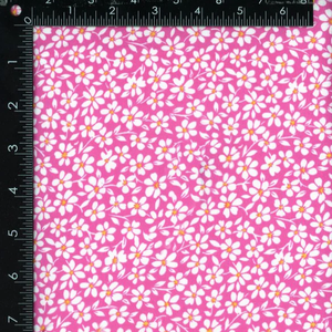Packed Floral on Pink Double Brushed Poly