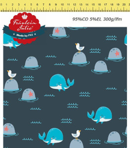 Fraulein von Julie Whales & Seagulls Cotton Lycra Knit Fraulein von Julie Whales & Seagulls Cotton Lycra Knit