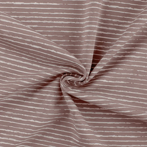 Taupe Mini Stripe Cotton Lycra Knit
