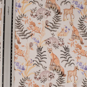 Woodland Creatures Organic Cotton Lycra Knit