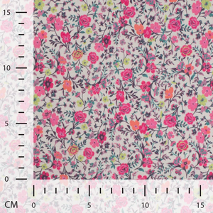Pink Tossed Mini Floral Cotton Lycra Knit Pink Tossed Mini Floral Cotton Lycra Knit