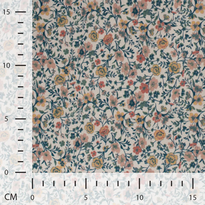 Ecru Tossed Mini Floral Cotton Lycra Knit Ecru Tossed Mini Floral Cotton Lycra Knit
