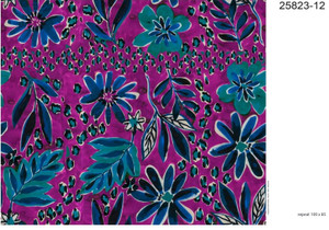 Giant Floral on Violet Viscose Jersey