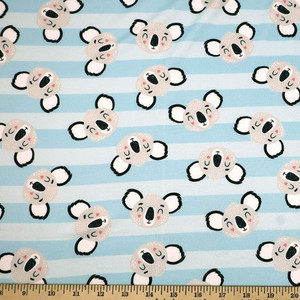 Koala Stripe Double Brushed Poly