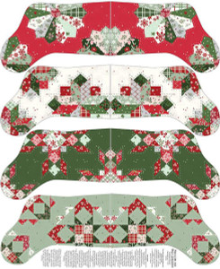 Riley Blake Mistletoe & Holly Stockings Quilting Cotton Panel Riley Blake Mistletoe & Holly Stockings Quilting Cotton Panel