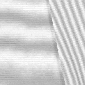 Light Gray Yarn Dyed Mini Stripes Cotton Lycra Knit