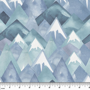 Custom Mountain Peaks Cotton Lycra Knit