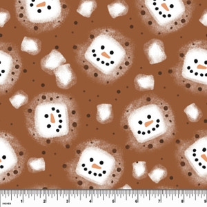 Custom Hot Chocolate Snowmen Cotton Lycra Knit