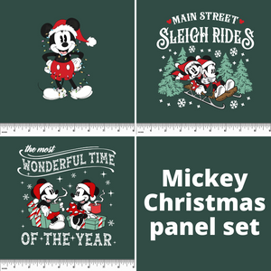 Custom Mickey Christmas Panel Set