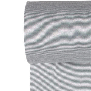 Steel Blue Yarn Dyed Mini Stripe Tubular Rib Knit