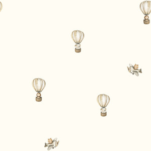 Hot Air Balloons on Ivory Jersey Rib