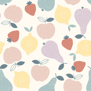 Fruit on Ivory French Terry