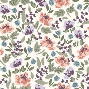 Pastel Floral French Terry Pastel Floral French Terry