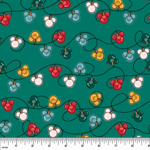 Custom Mickey Christmas Lights Heavy French Terry