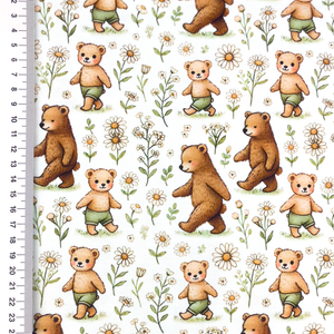 Bears & Daisies Cotton Lycra Knit