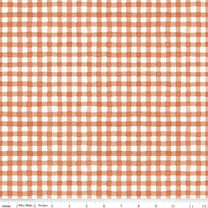 Riley Blake Sunflower Whispers Gingham Pumpkin Quilting Cotton Riley Blake Sunflower Whispers Gingham Pumpkin Quilting Cotton