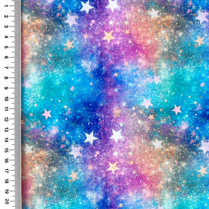 Stars on Galaxy Tie Dye Cotton Lycra Knit Stars on Galaxy Tie Dye Cotton Lycra Knit