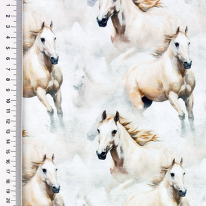 Majestic Horses Cotton Lycra Knit Majestic Horses Cotton Lycra Knit