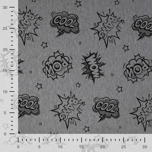 Pow on Gray Melange French Terry Pow on Gray Melange French Terry
