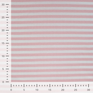 Pink Yarn Dyed Stripe Rib Knit