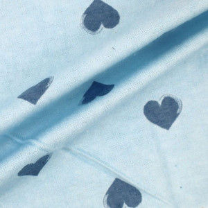 Hearts on Blue Flannel Hearts on Blue Flannel