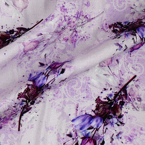 Wistful Purple Floral Rayon Challis