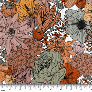 Custom Boho Autumn Floral Rib Knit