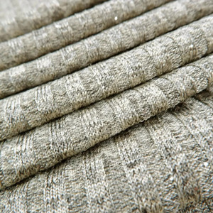 Heather Gray Glitter Rib Sweater Knit