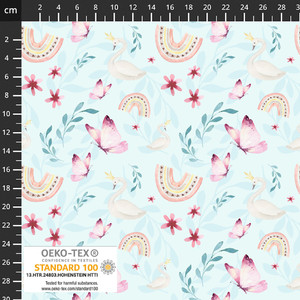 Stof Fabrics Butterflies & Swans Cotton Lycra Knit