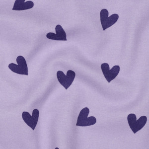 Hearts on Lavender Flannel