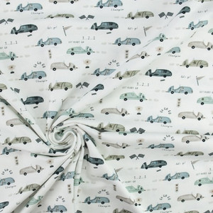 Mini Vintage Cars Cotton Lycra