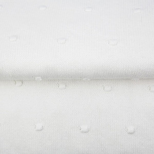 White Knitted Polka Dots