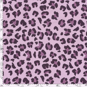 Leopard Print on Lilac French Terry