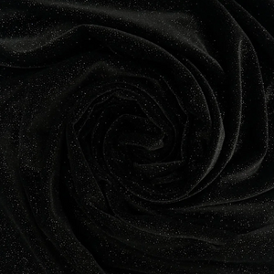 Black Twinkle Stretch Velvet