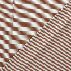Rust Yarn Dyed Mini Stripes Cotton Lycra Knit