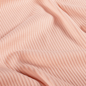 Light Peach Jersey Rib Knit