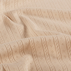 Latte Pointelle Rib Knit