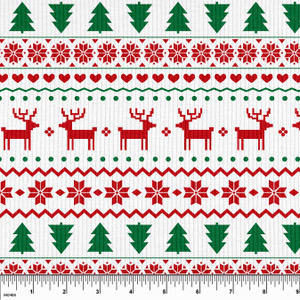Custom Reindeer Fair Isle Rib Knit