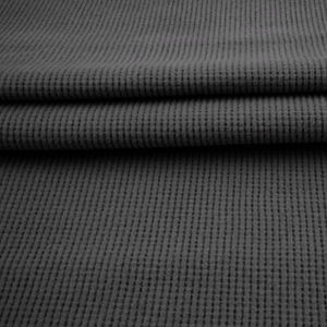 Charcoal Brushed Mini Waffle Knit
