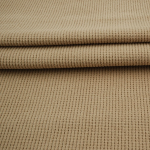 Tan Brushed Mini Waffle Knit