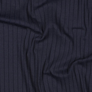 Navy 8x2 Jersey Rib Knit