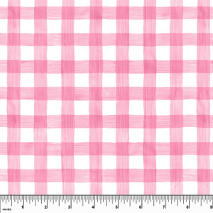 Custom Pink Watercolor Gingham Swim