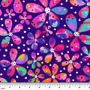 Custom Purple Pop Floral Swim