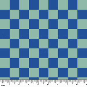 Custom Blue and Green Check Swim